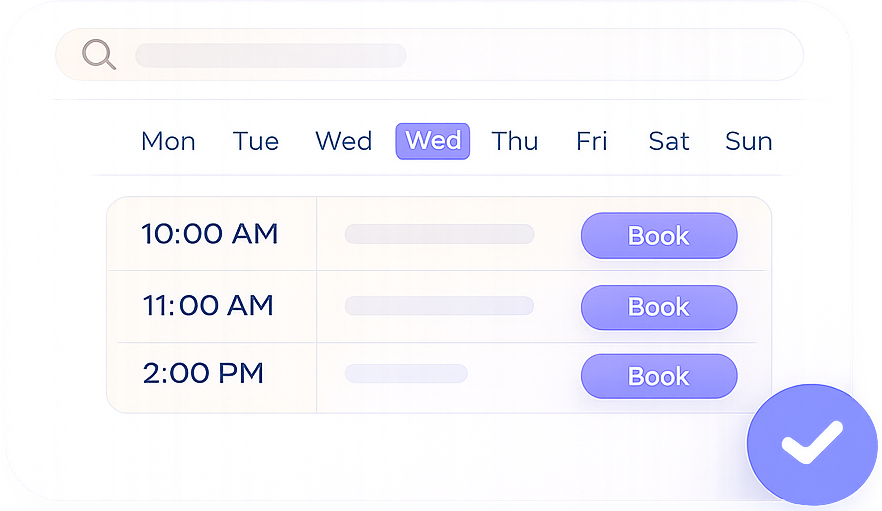 Booking widget preview