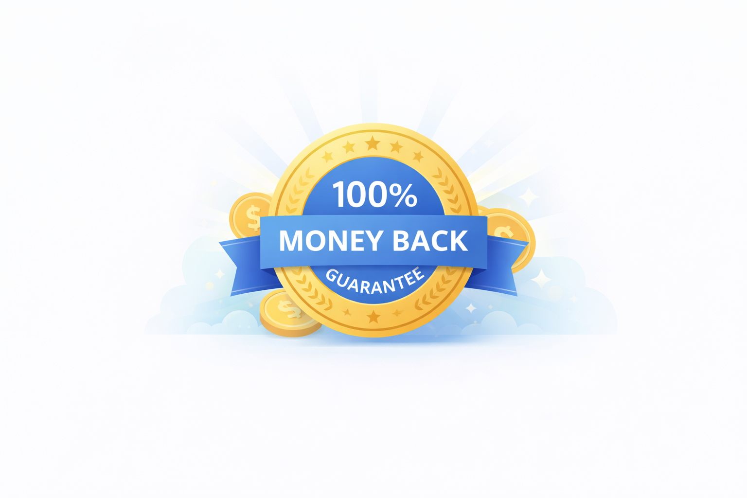 Money-back guarantee trust badge