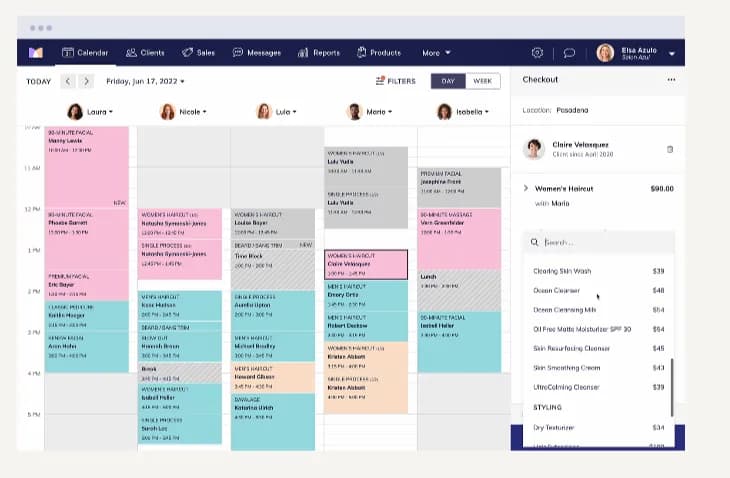 Mangomint salon and spa software — highest rated UX